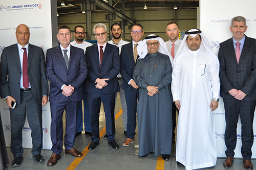 Representatives attending the Score Arabia Services opening